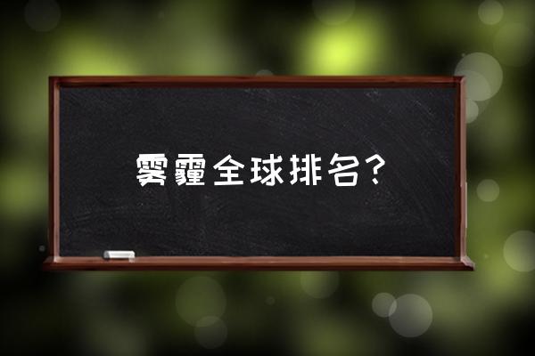 雾霾指数排行 雾霾全球排名？