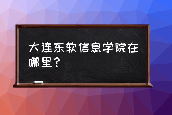 大连东软在哪个区 大连东软信息学院在哪里？