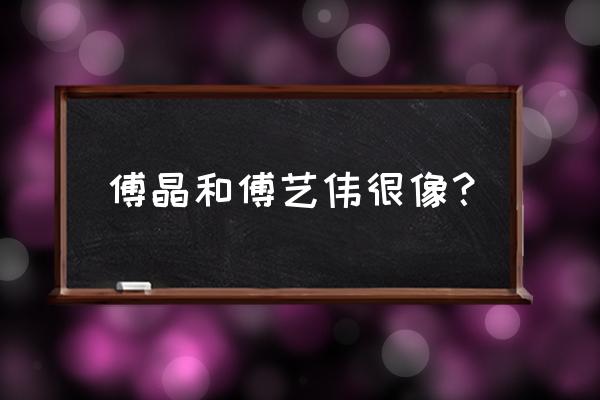 落地请开手机演员表傅晶 傅晶和傅艺伟很像？