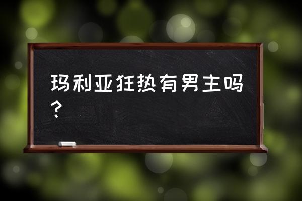 玛丽亚狂热 玛利亚狂热有男主吗？