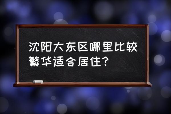 沈阳大东区繁华吗 沈阳大东区哪里比较繁华适合居住？