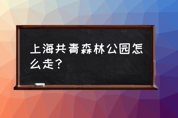 上海共青森林公园怎么去 上海共青森林公园怎么走？