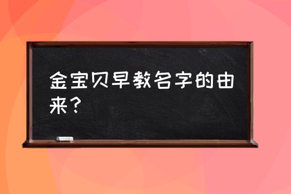 金宝贝早教介绍 金宝贝早教名字的由来？