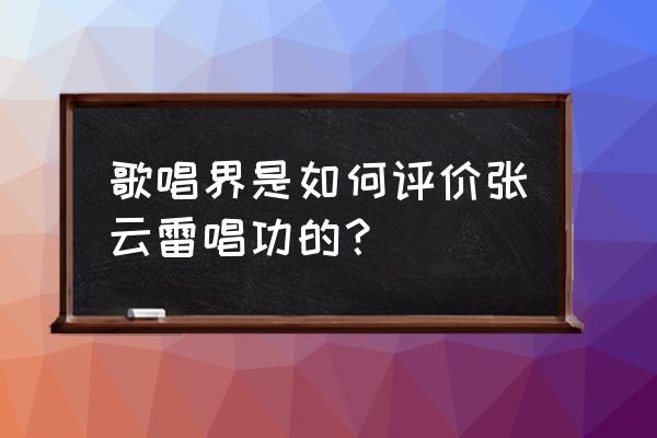 水之旋律携带版 歌唱界是如何评价张云雷唱功的？