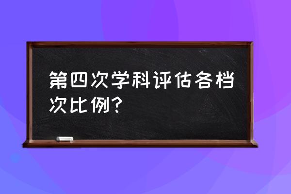 第四次专业学科评估 第四次学科评估各档次比例？