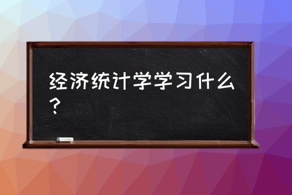 经济统计学是干什么的 经济统计学学习什么？