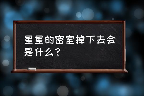 第一季星星的密室 星星的密室掉下去会是什么？