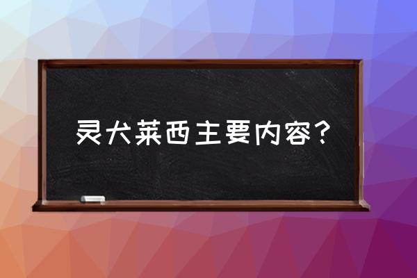 灵犬莱西简介 灵犬莱西主要内容？