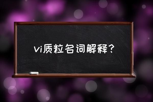 质粒vigenebio vi质粒名词解释？