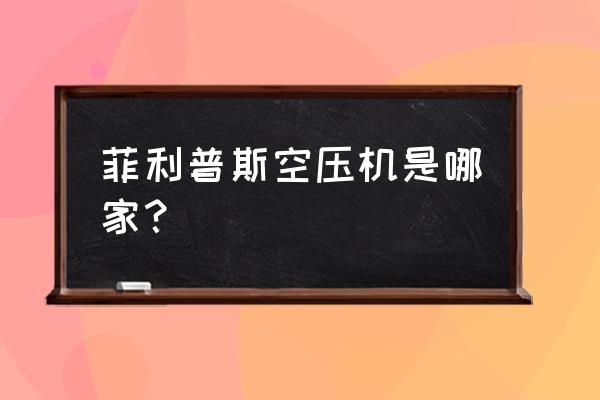 菲力克斯电器 菲利普斯空压机是哪家？