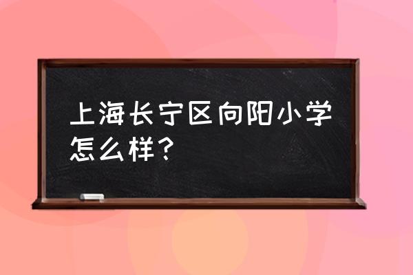 上海向阳小学怎么样 上海长宁区向阳小学怎么样？