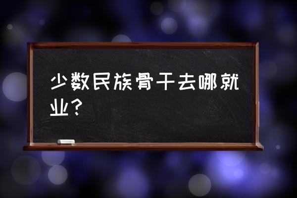 少数民族骨干毕业后工作 少数民族骨干去哪就业？