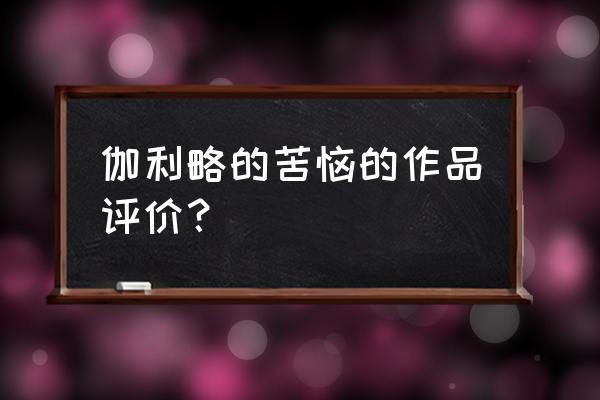 伽利略的苦恼简介 伽利略的苦恼的作品评价？