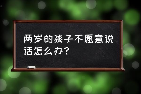 两岁宝宝不爱说话 两岁的孩子不愿意说话怎么办？