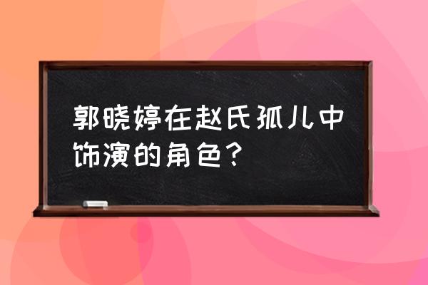 赵氏孤儿演员表及角色介绍 郭晓婷在赵氏孤儿中饰演的角色？