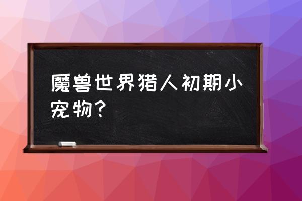 暮色巡游者颜色 魔兽世界猎人初期小宠物？