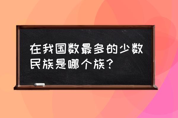 我国人口最多的少数民族 在我国数最多的少数民族是哪个族？