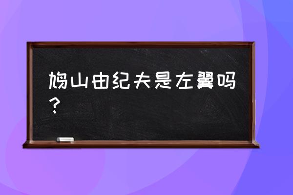 鸠山家族真的亲中吗 鸠山由纪夫是左翼吗？