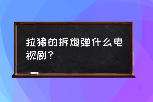 拆弹英雄拉猪的是哪一集 拉猪的拆炮弹什么电视剧？