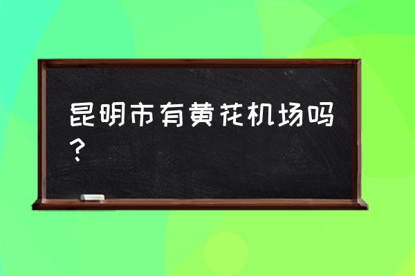 黄花机场是不是国际机场 昆明市有黄花机场吗？