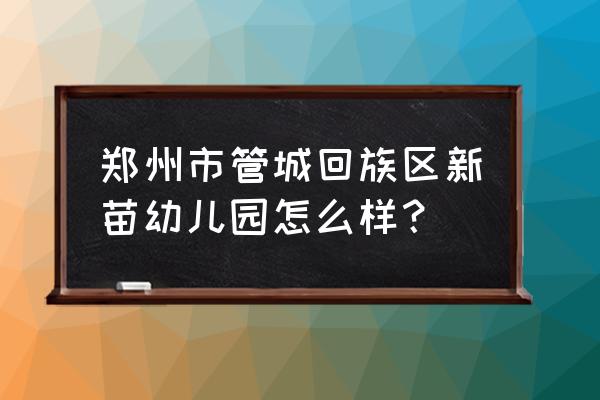 育苗幼儿园详细地址 郑州市管城回族区新苗幼儿园怎么样？