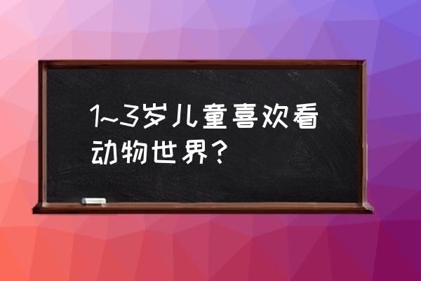 儿童动物世界 1~3岁儿童喜欢看动物世界？