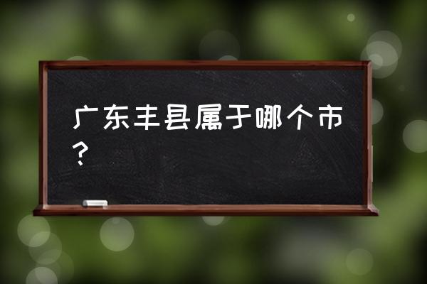 江苏丰县地理位置 广东丰县属于哪个市？