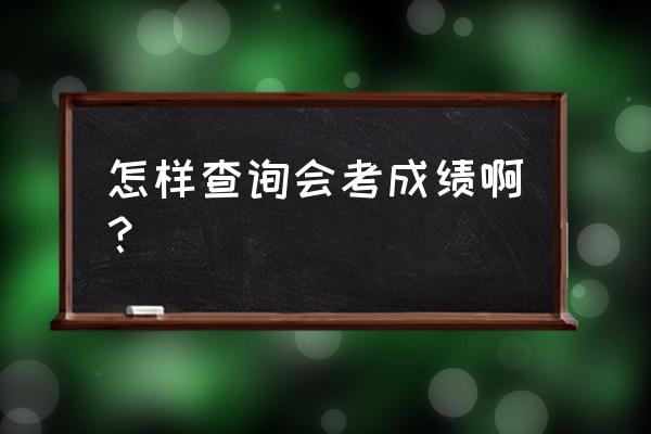 学业水平考试成绩怎么查 怎样查询会考成绩啊？