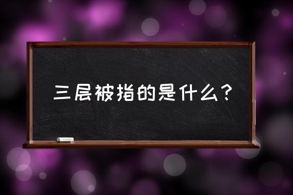 今冬麦盖三层被的意思 三层被指的是什么？