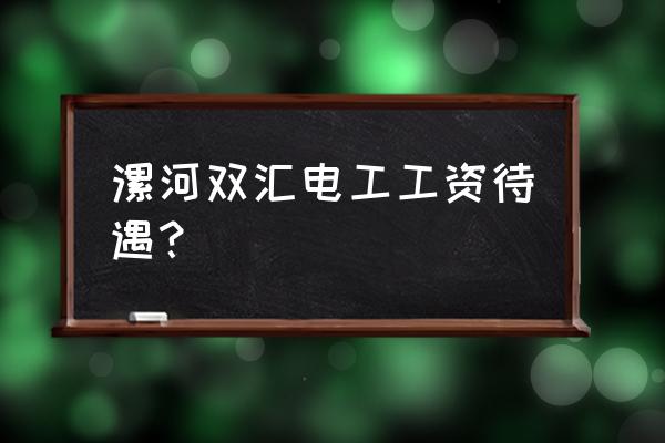 漯河双汇工资怎么样 漯河双汇电工工资待遇？