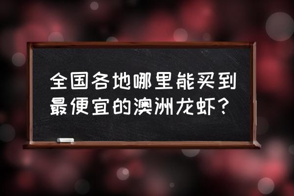 澳洲龙虾多少钱一斤2020 全国各地哪里能买到最便宜的澳洲龙虾？