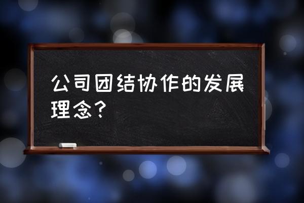 团结协作的含义 公司团结协作的发展理念？