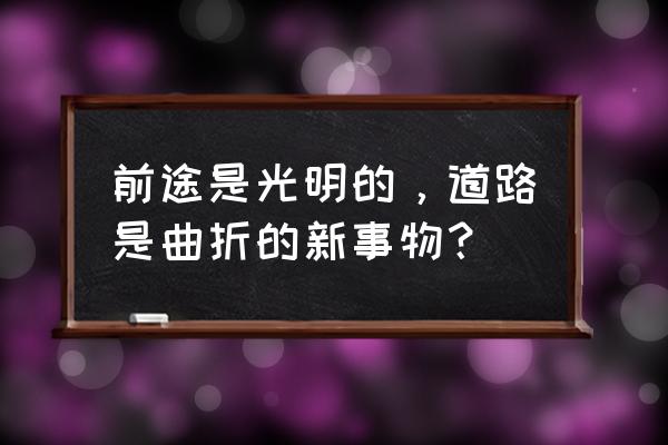 如何看待前途是光明的 前途是光明的，道路是曲折的新事物？