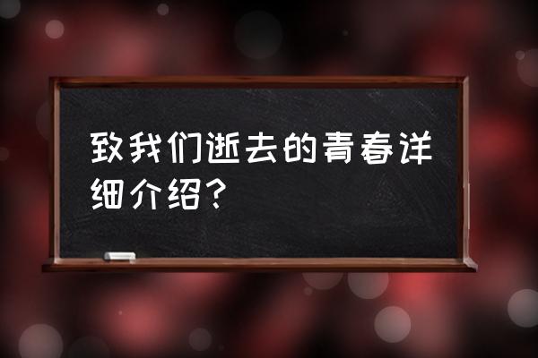 致我们终将逝去的青春 致我们逝去的青春详细介绍？