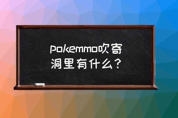 吹寄制理1014吹寄制理 pokemmo吹寄洞里有什么？