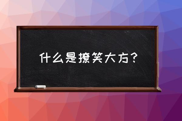 令人贻笑大方的意思 什么是撩笑大方？