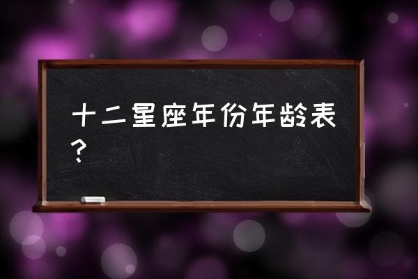 狮子座多少月到多少月 十二星座年份年龄表？