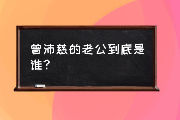 曾沛慈和陈德修在一起过吗 曾沛慈的老公到底是谁？