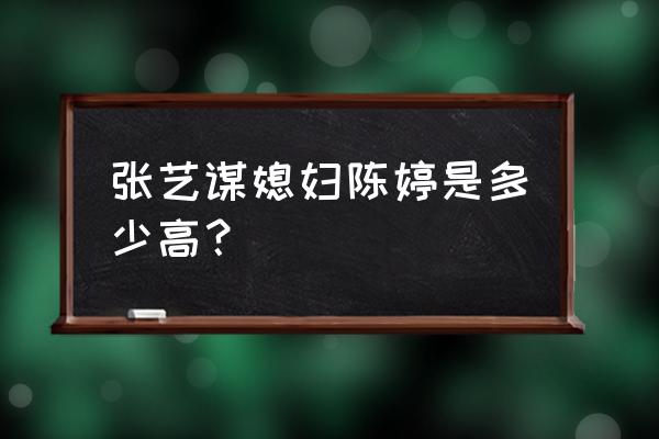 演员陈婷的丈夫 张艺谋媳妇陈婷是多少高？