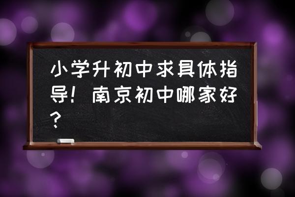 南京小升初特长生 小学升初中求具体指导！南京初中哪家好？