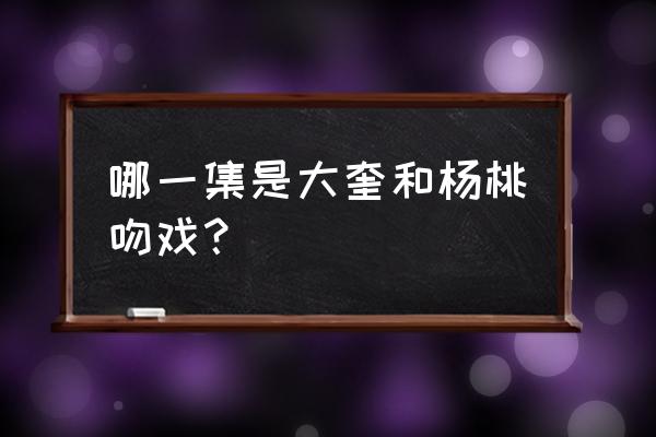 温柔的谎言完整版 哪一集是大奎和杨桃吻戏？