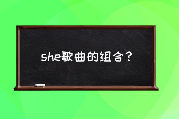 听着袁惟仁弹吉他 she歌曲的组合？