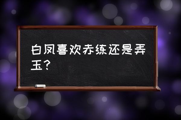 白凤喜欢赤练还是弄玉？ 白凤喜欢赤练还是弄玉？