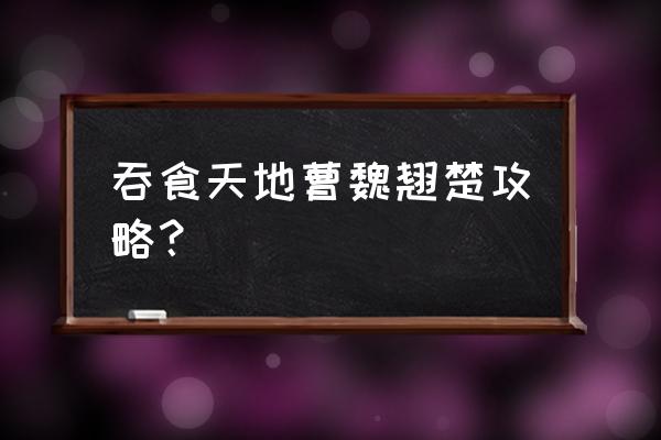 吞食天地曹魏翘楚攻略？ 吞食天地曹魏翘楚攻略？