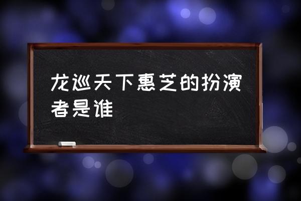 龙巡天下的演员表全部 龙巡天下惠芝的扮演者是谁