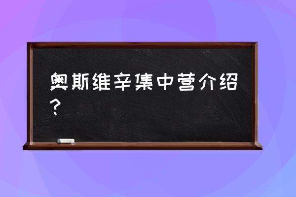 奥斯维辛集中营的真实历史 奥斯维辛集中营介绍？