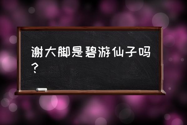 碧游仙子是谁演的 谢大脚是碧游仙子吗？