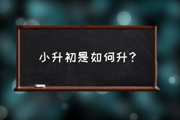 小学毕业考试后如何升初中 小升初是如何升？