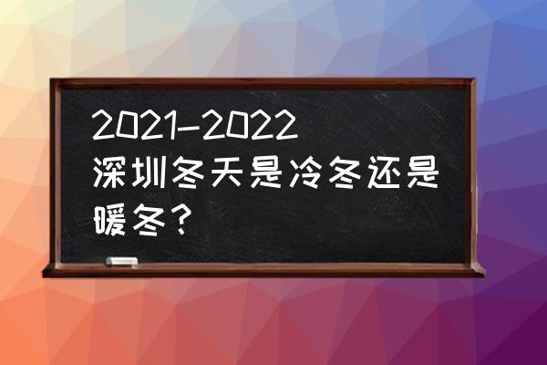 2022深圳自学考试 2021-2022深圳冬天是冷冬还是暖冬？