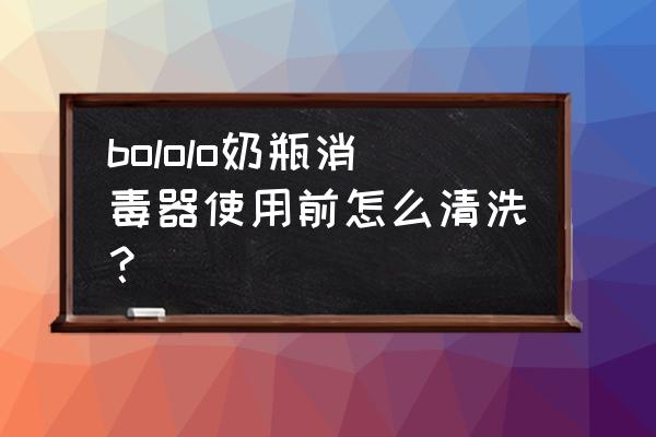 奶瓶消毒器的十大排名 bololo奶瓶消毒器使用前怎么清洗？